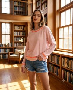 Pink Embellished Long Sleeve Top