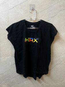 HRX Black Graphic T-Shirt