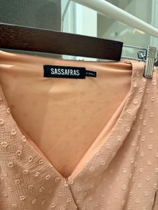 peach A line Dress