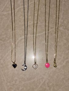 Set of 5 Cute Pendant Necklaces