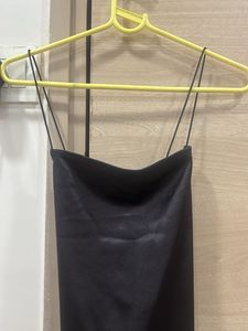 Sleek Black Slip Dress