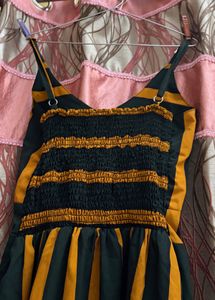 Striped Spaghetti Strap Dress