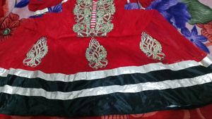 Red Embroidered Dress