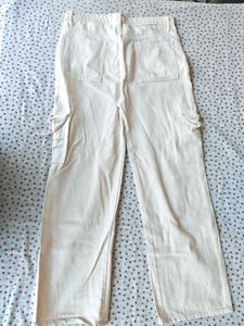 Cream Cargo Pants