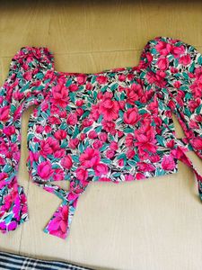Floral crop Top