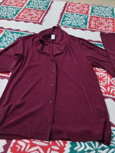 Sparkly Burgundy shirt