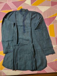 Men's Blue Kurta Set