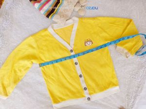 Cute Yellow Kids Cardigan Sweater
