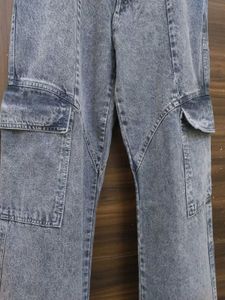 Acid Wash Grey Jeans