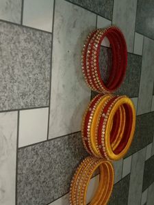 Bangles Red And Yellow Color ✨
