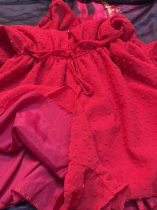 Charming Red Mini Dress/jumper
