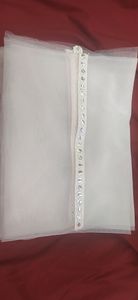 Self designed white net duppata