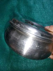 Vintage Engraved Metal Container