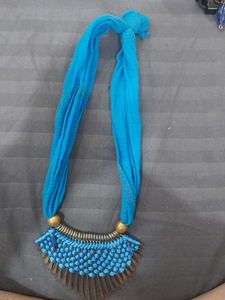 Blue Scarf Necklace