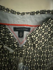 Stylish Black &amp; White Printed Button-Up Shirt