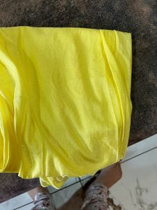 Beautiful Yellow Gown With Polka Print