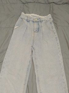 Light Wash Wide Leg Jeans