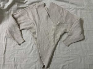 Ribbed Wrap Top Sweater