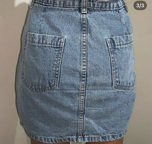 Denim mini skirt