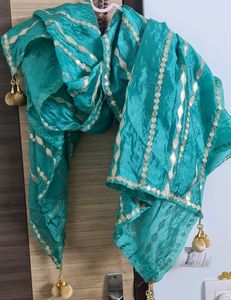 Sea Green Gota Patti Dupatta