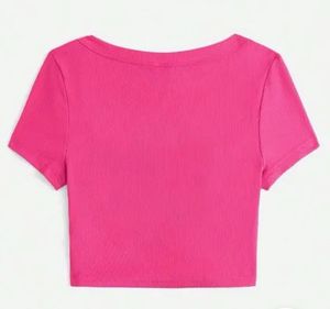 bubble pink Crop Top - Lusapeli
