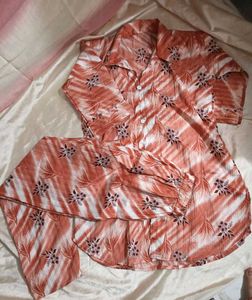 Floral Print Pajama Set s size