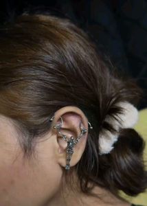 Skeleton Ear Cuff Climber Earrings