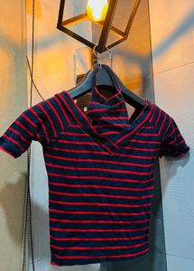 Y2K Cut-Out Neckline Casual Tee