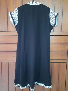 black synthetic kurta