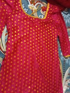 Vibrant Orange and magenta pink sharara an