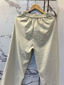 Stylish Beige Wide Leg Trousers, High waist- 30