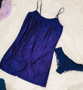 Satin Nighty with Matching Panty Set