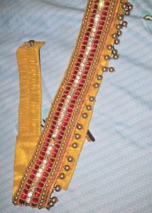 Elegant Cream &amp; Maroon Silk Saree