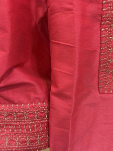 Vibrant Red Embroidered Kurta(never worn)