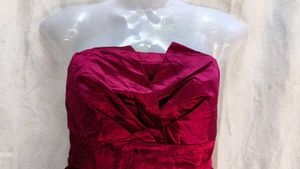 Stunning Strapless Magenta Cocktail Dress