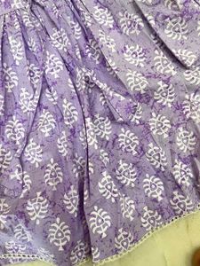 Purple Block Print short kurti