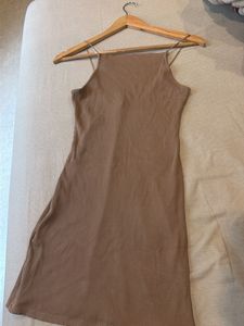 Ribbed Knit Square Neck Mini Dress