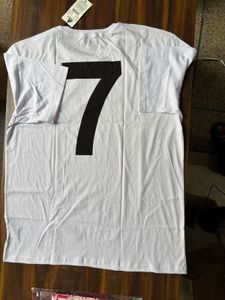 Adidas White T-Shirt with '7'