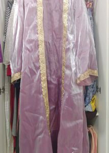 3xl Lavender Embroidered Kurta Set