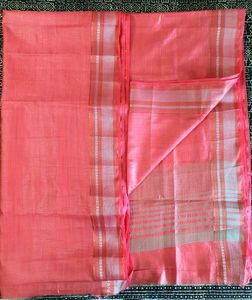 Peach Cotton Saree