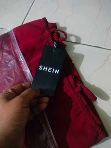 new with tag Elegant Red One-Shoulder Dress