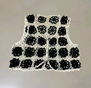 Crocheted Floral Vest