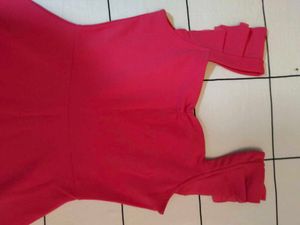 Cute Pink Ruffle Strap Dress