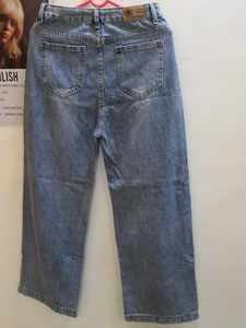 Vintage Y2K Wide leg jeans Unique Belt Detailing