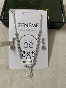 🆕Zeneme Jewellery Set with American Diamond
