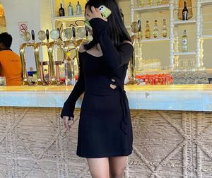 Chic Black Off-Shoulder Mini Dress