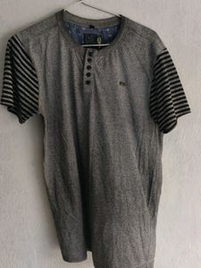 Men's Grey Henley T-Shirt