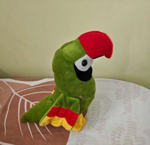 Cute Green Parrot Plush Toy