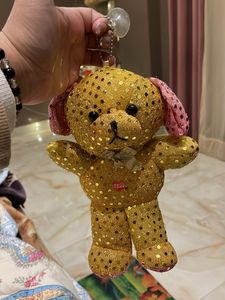 Sparkly Teddy Bear Keychain