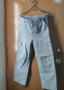 Light Wash Cargo Jeans